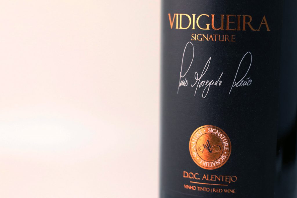 Rótulo de vinho Vidigueira Signature Adega Vidigueira Cuba e Alvito